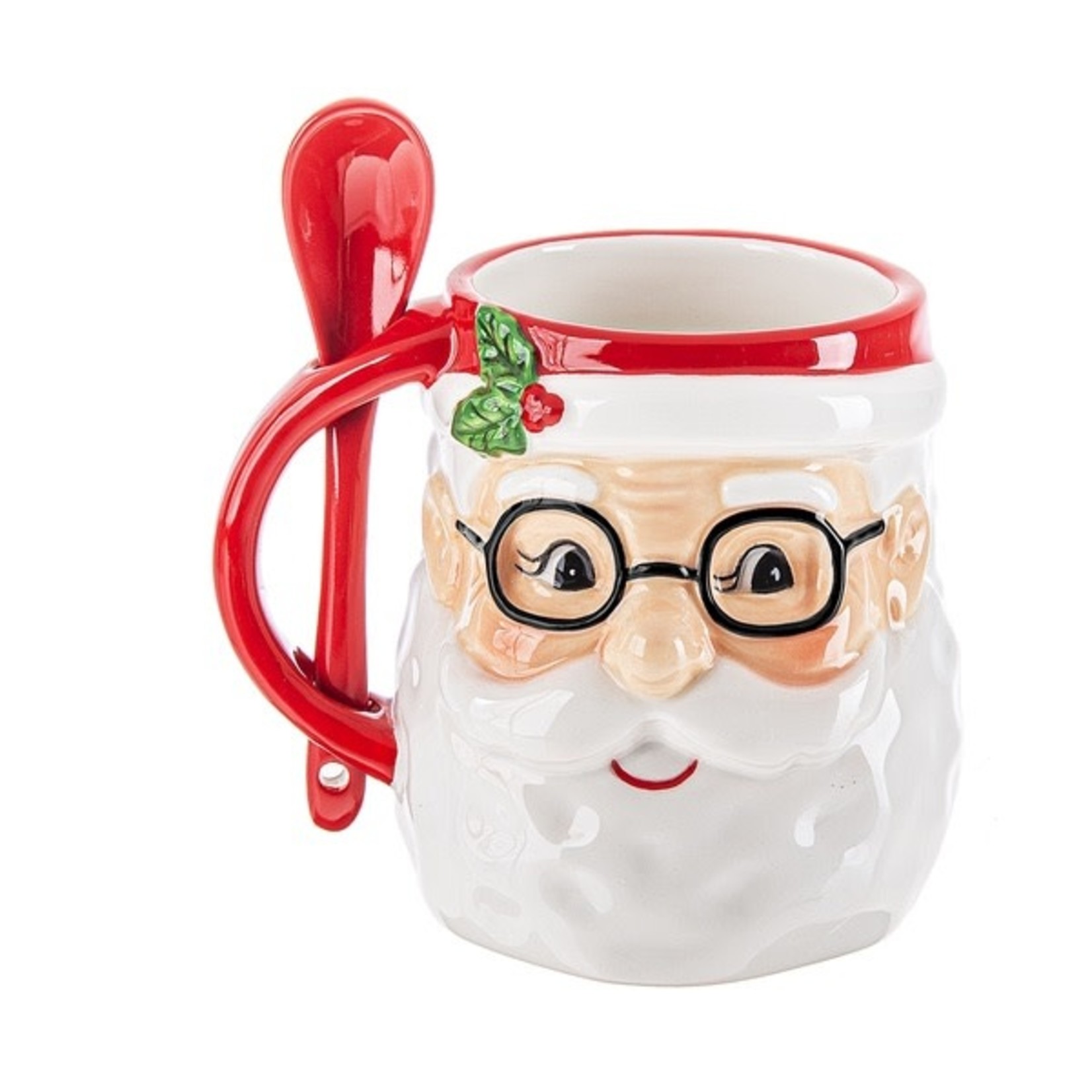 Christmas Icon w/Spoon Mugs - santa