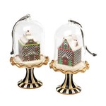 MacKenzie Childs Candy Cottage Cloche Ornaments - Set of 2