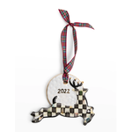 MacKenzie Childs 2022 Courtly Check Stag Christmas Ornament - FINAL  SALE