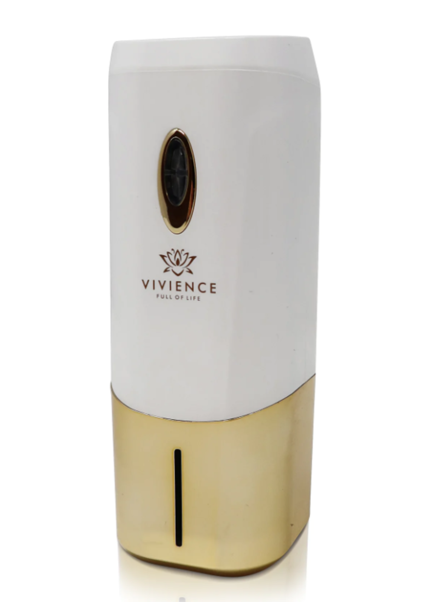 Vivience Fol Inc. White And Gold Battery Operated Diffuser, "Zen Tea" Scent