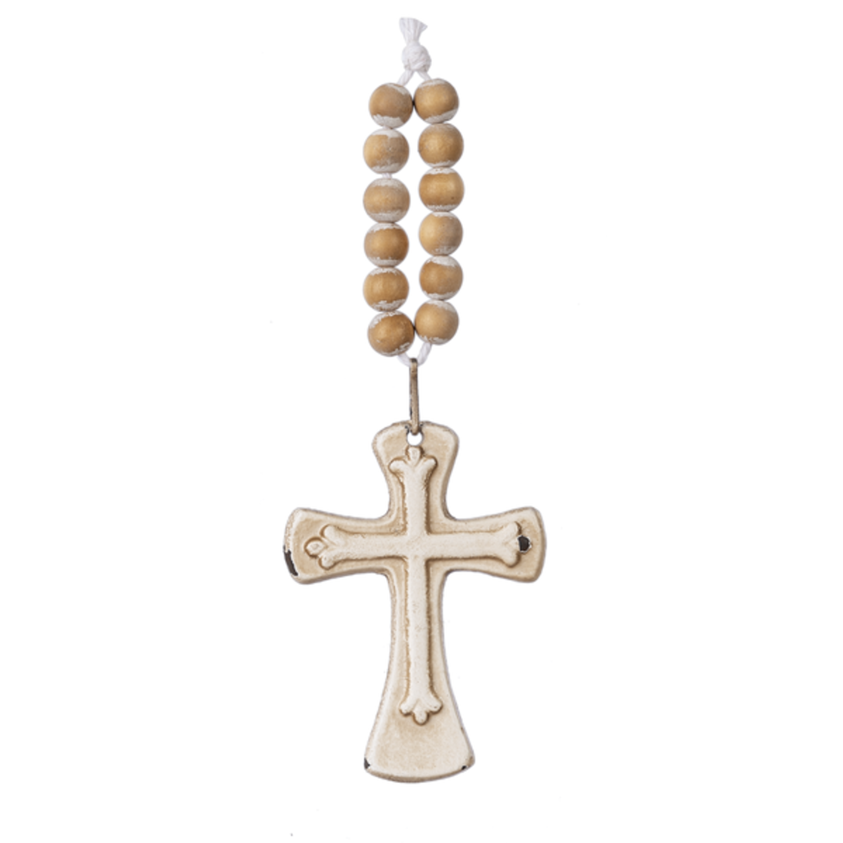 Small Cross with Beaded Hanger