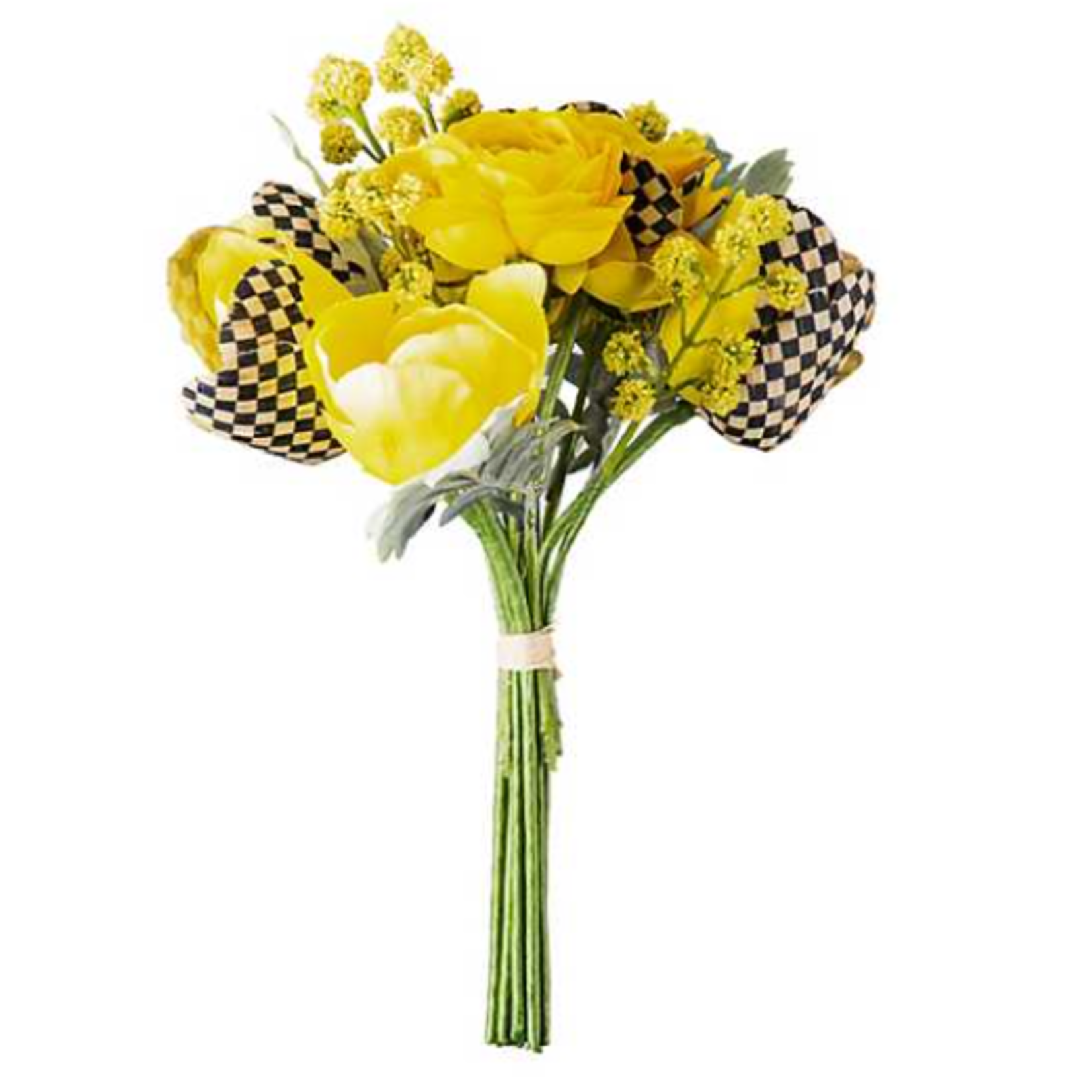 MacKenzie Childs Courtly Check Summer Bouquet - Yellow