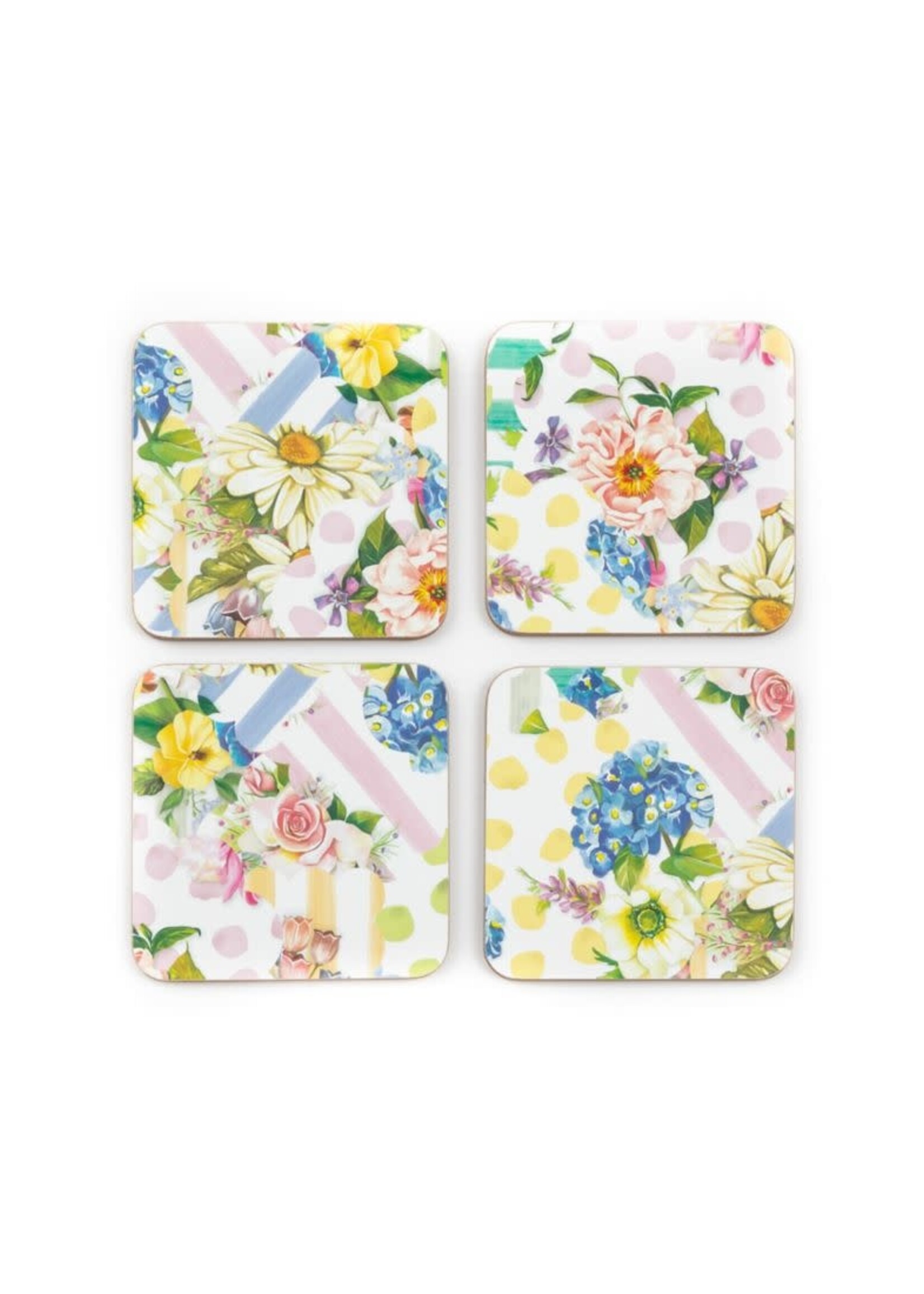 Wildflowers Cork Back Coasters - Set of 4 - Treasured Accents