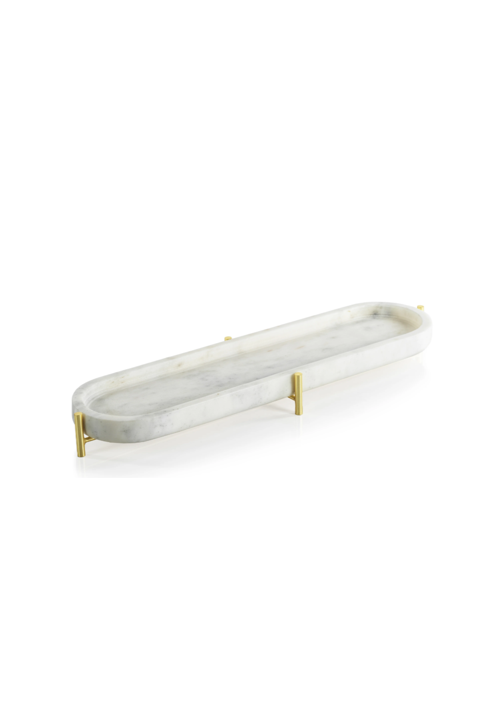 zodax Palomar Marble Tray on Metal Stand - Large