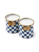 MacKenzie-Childs Royal Check Small Citronella Candles, Set of 2