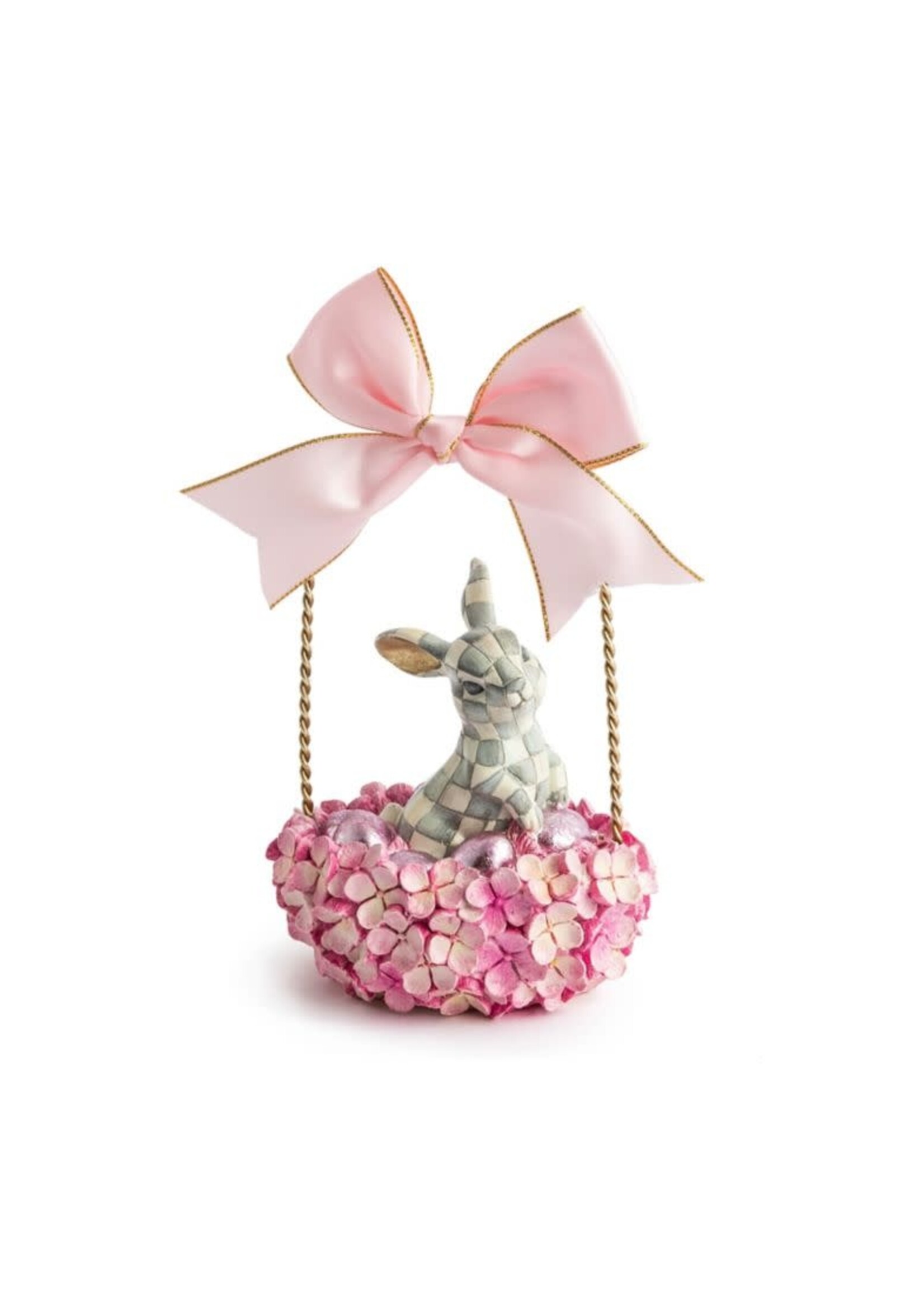 MacKenzie-Childs Touch of Pink Bunny Basket