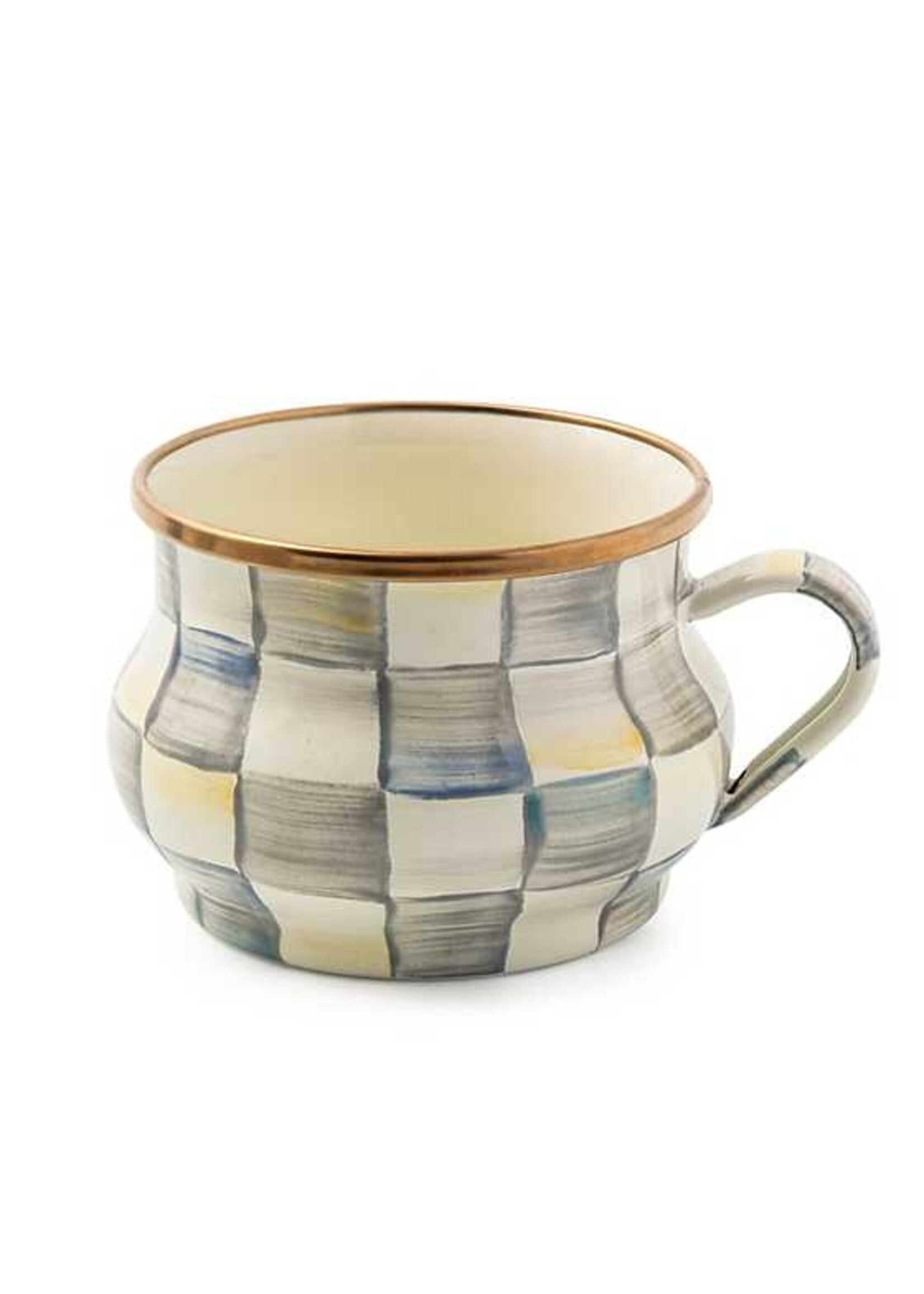 MacKenzie-Childs Sterling Check Teacup