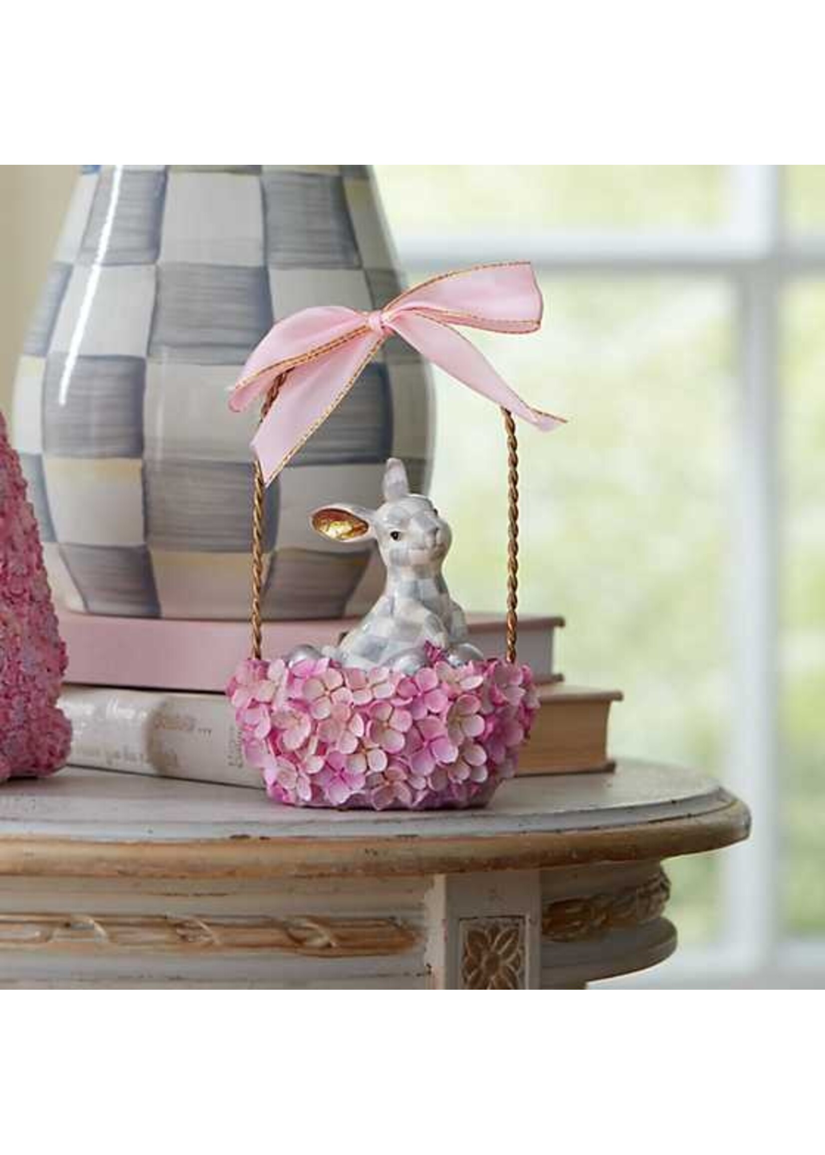 MacKenzie-Childs Touch of Pink Bunny Basket