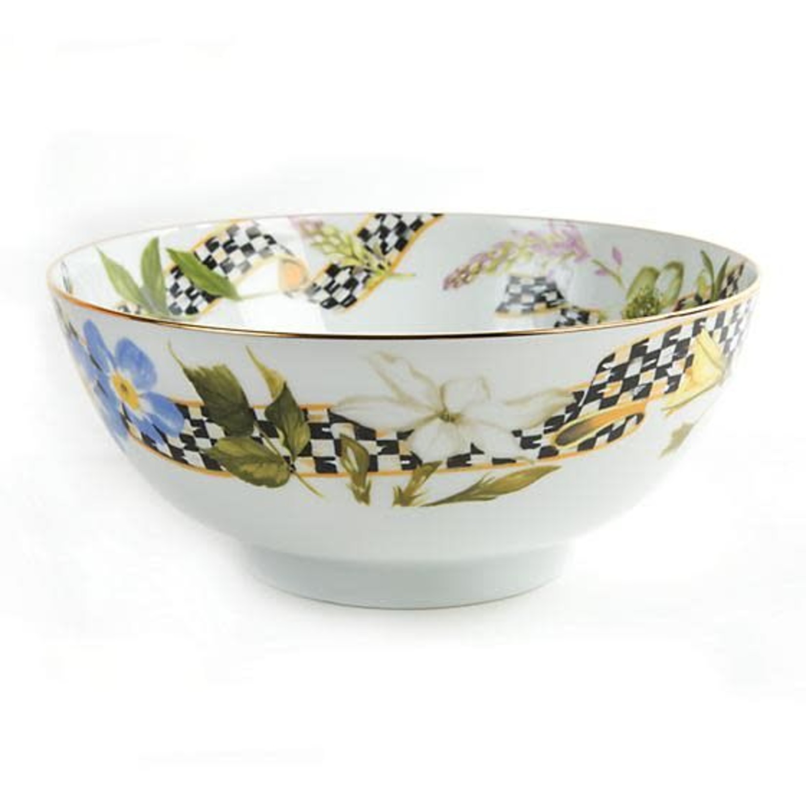 MacKenzie Childs Thistle & Bee Serving Bowl