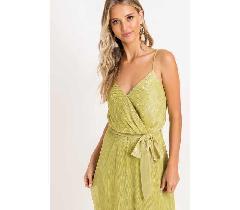 yellow shimmer dress
