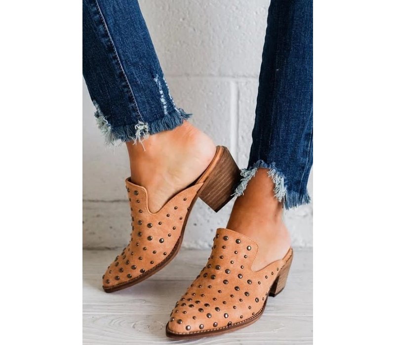 studded mule shoes