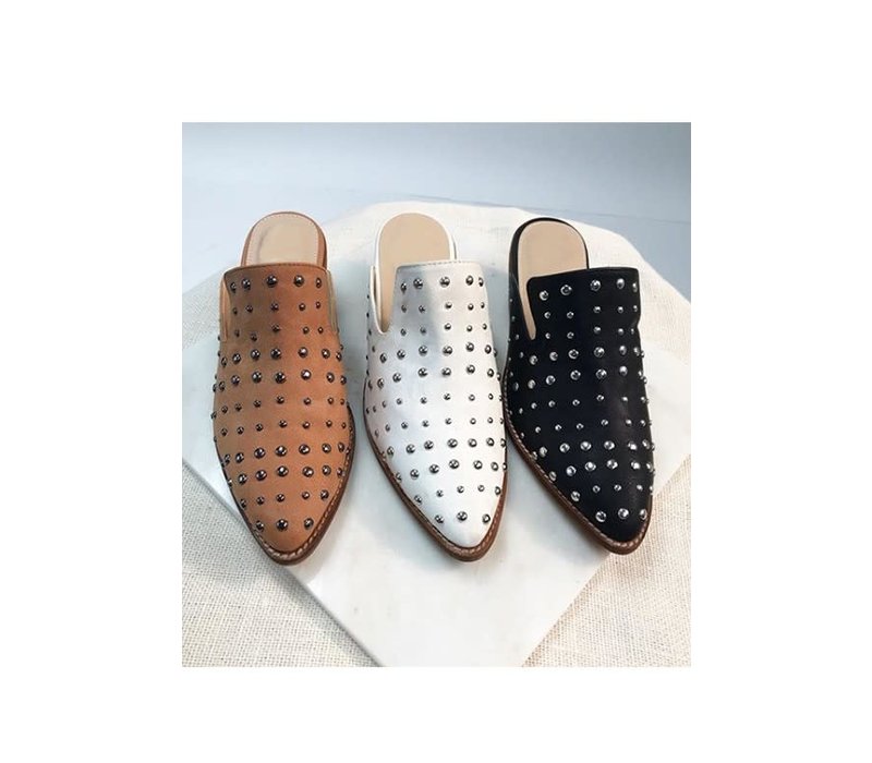studded mule loafers