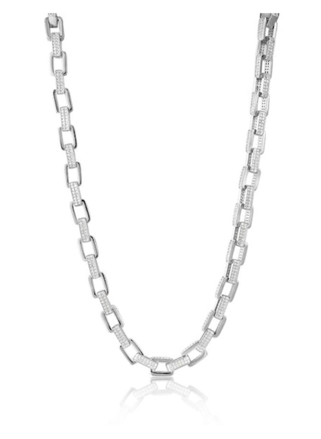 Boxy Pave Chain Necklace