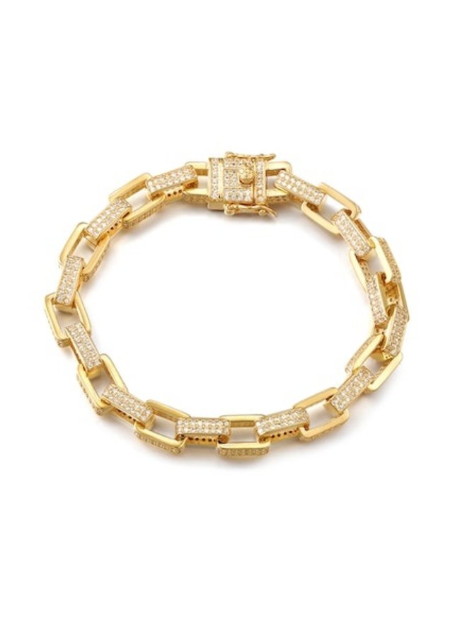 Boxy Pave Chain Bracelet