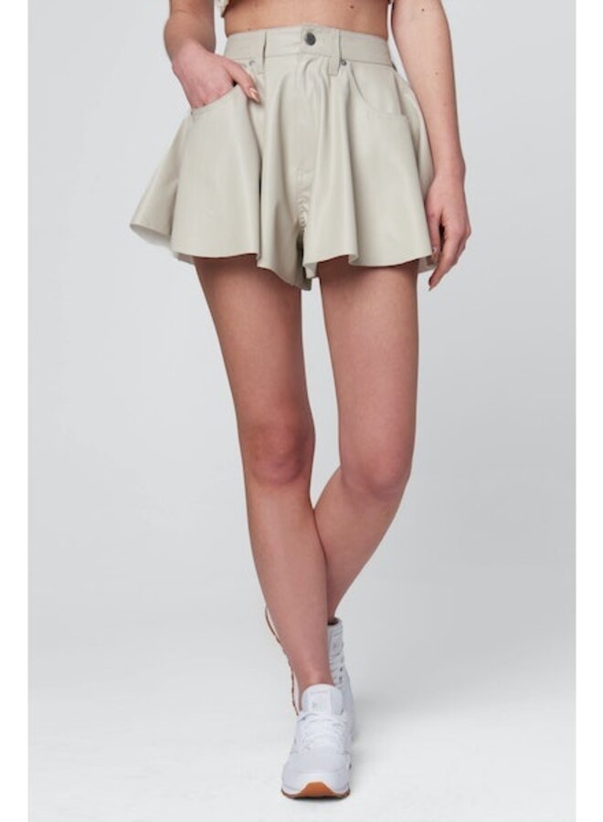 Flare Leather Short