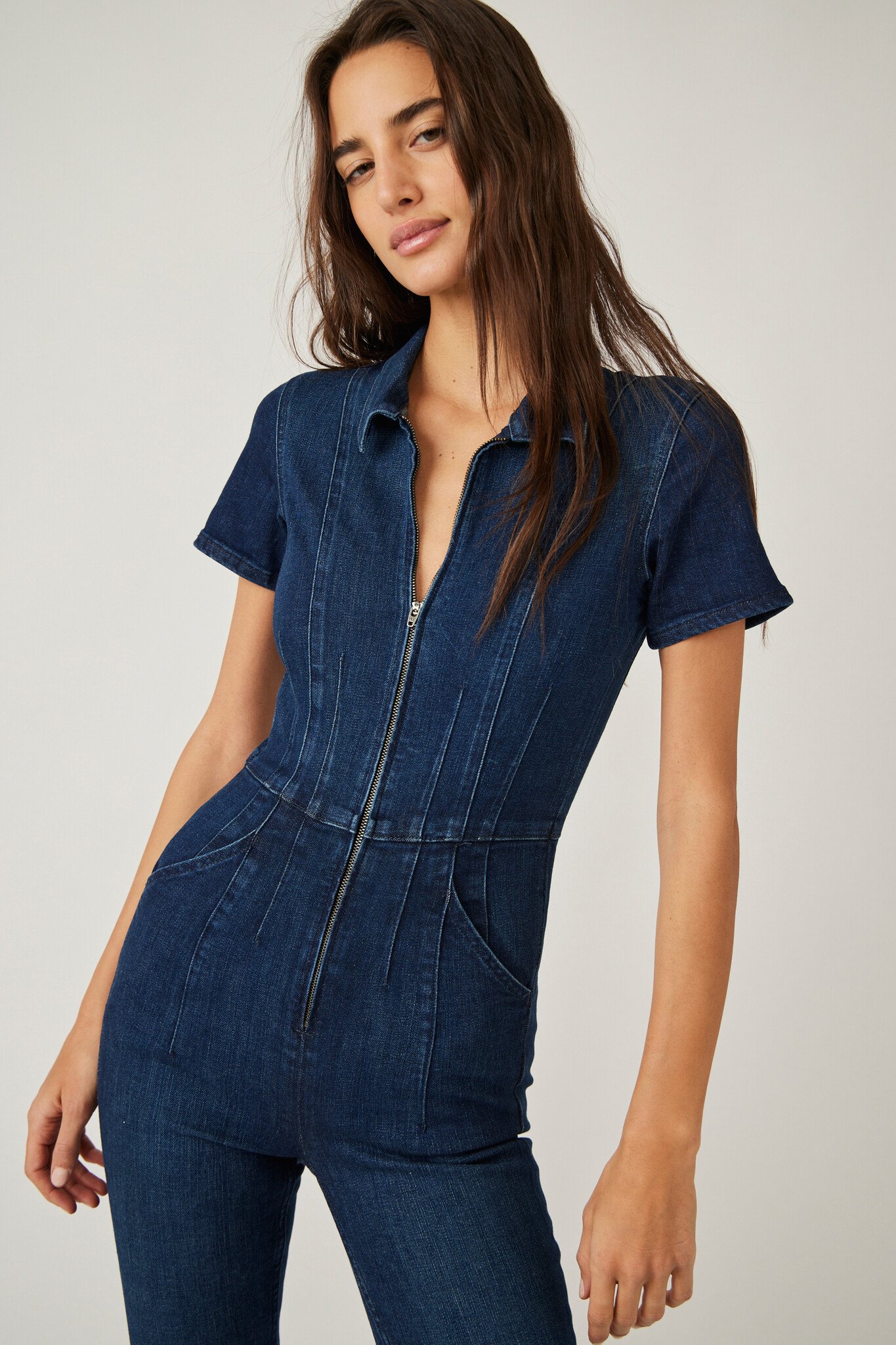 Buy online Navy Blue Denim Jumpsuit from western wear for Women by  Stylestone for ₹939 at 57% off | 2024 Limeroad.com