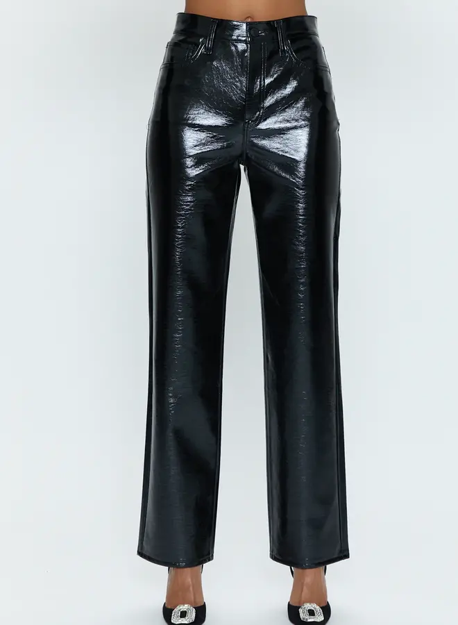 Leather Wide Leg Trousers - Black – BOA