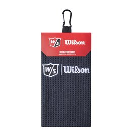 WILSON Wilson Staff Microfiber Trifold Towel-Black