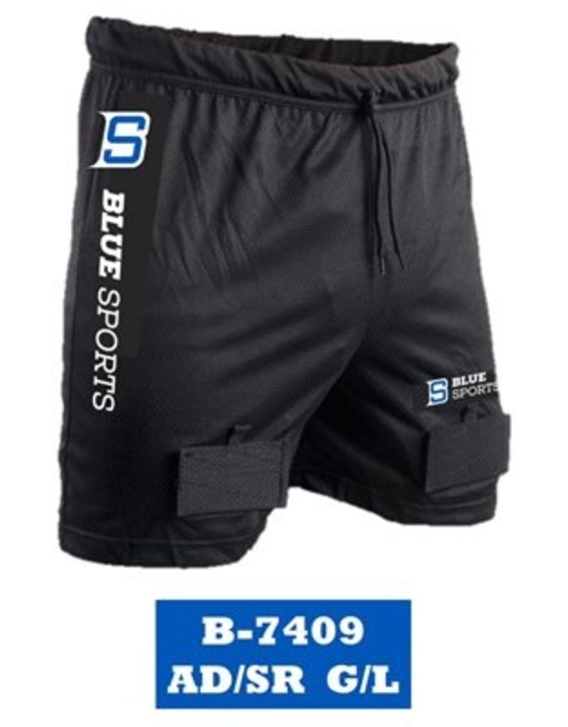 Blue Sports Classic Mesh Short with Cup - Junior