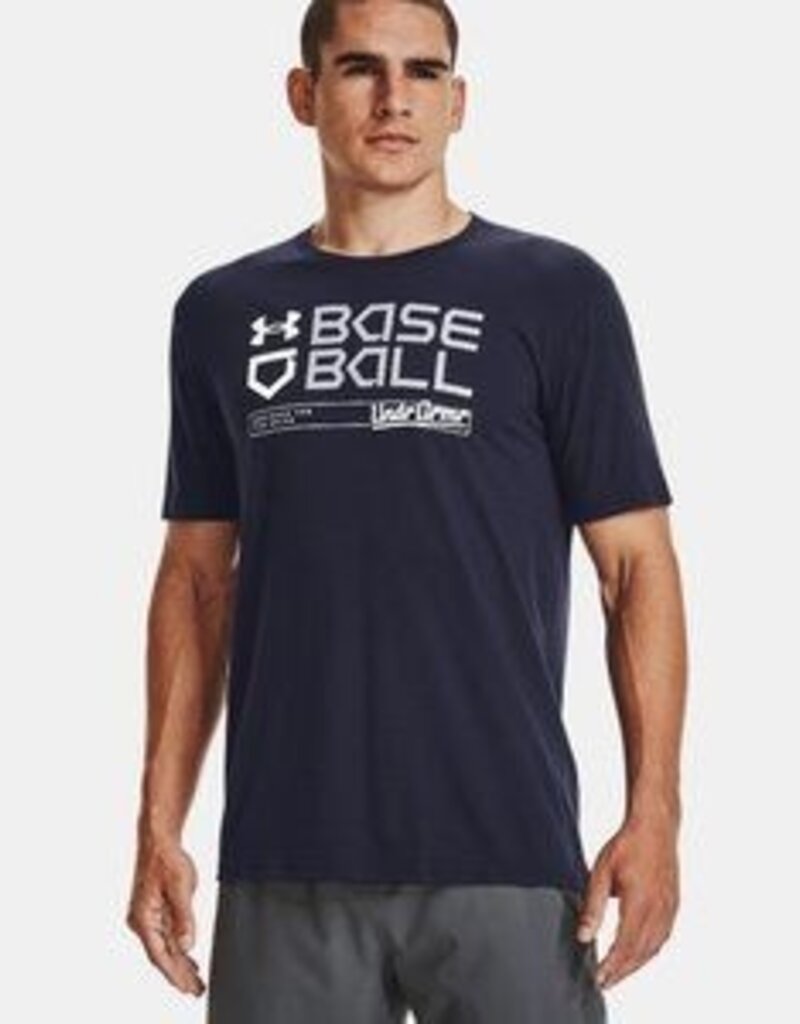 UNDER ARMOUR Under Armour Men's Wordmark Baseball Short Sleeve T-Shirt