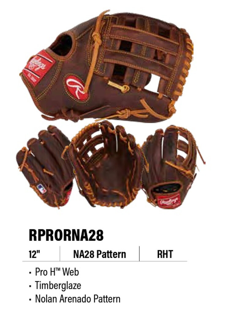 RAWLINGS 2024 Rawlings "Nolan Arenado" Heart of the Hide 12" Baseball Glove RPRORNA28