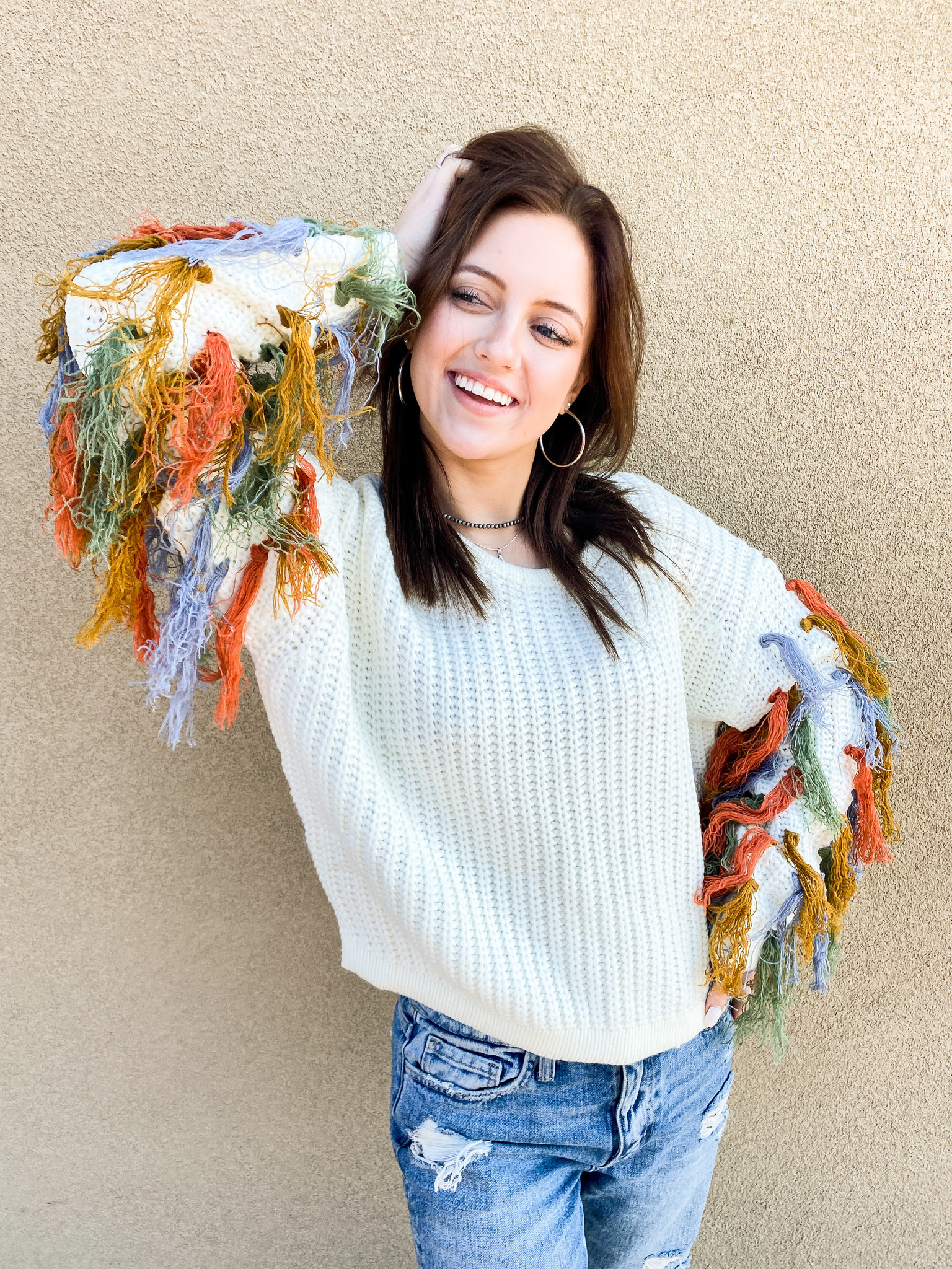 fringe sweater