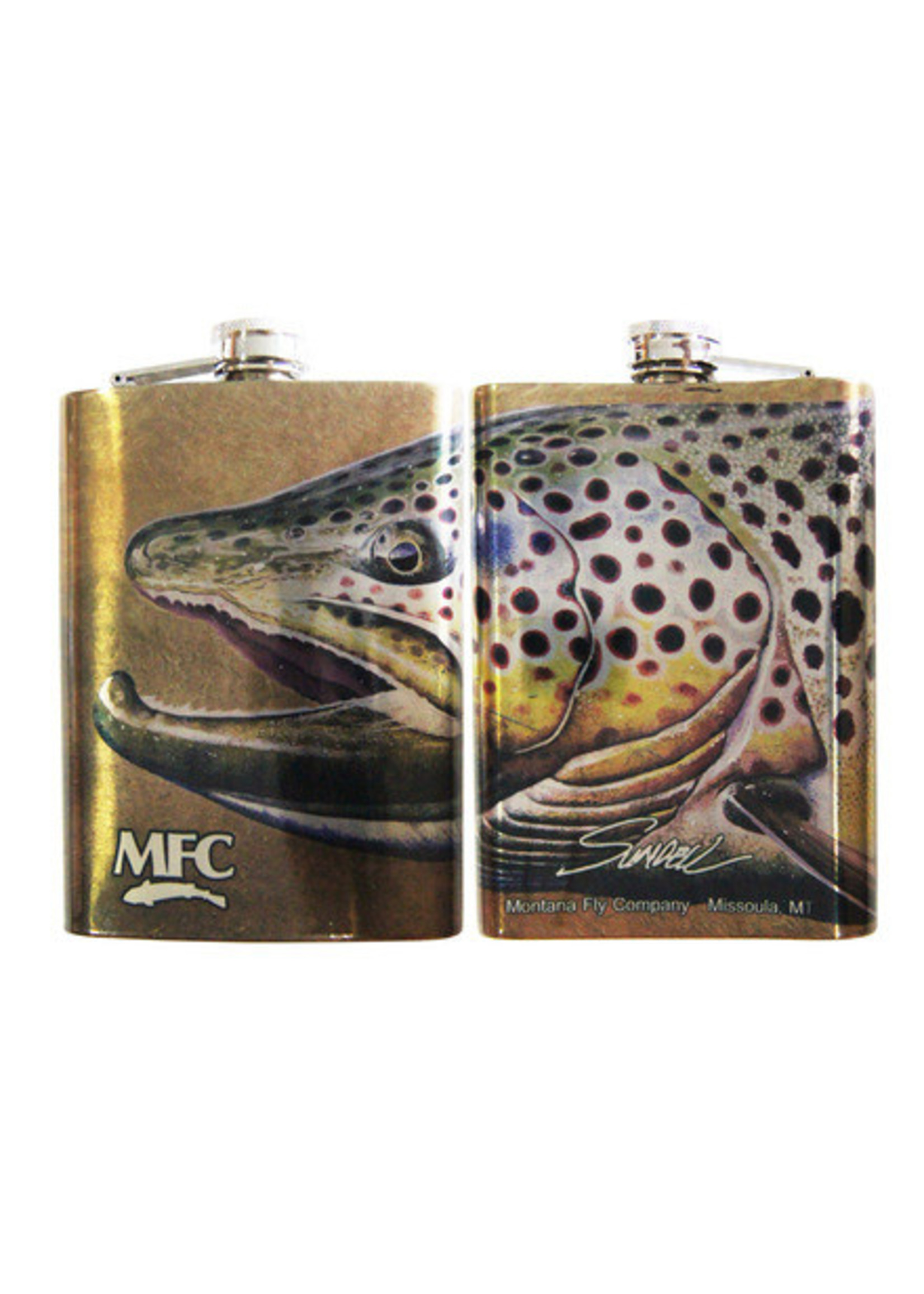 MFC Stainless Steel 8oz Hip Flask - Sweetwater Fly Shop