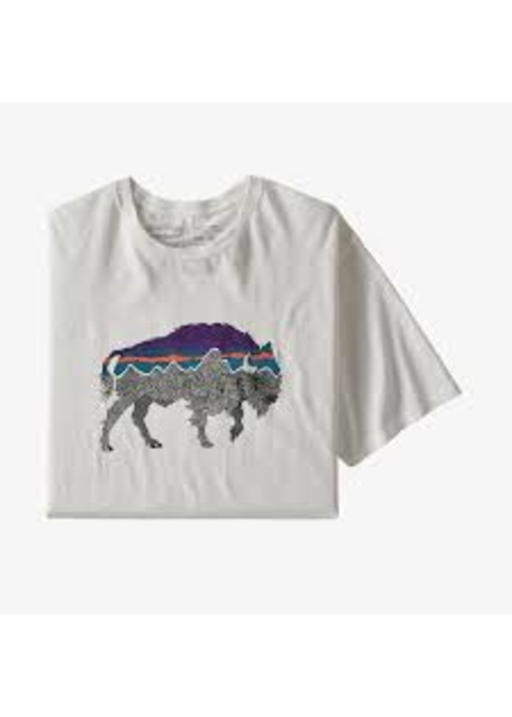 Patagonia Patagonia M's Back For Good Organic T-Shirt White w/ Bison