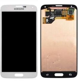 Galaxy S5 Digitizer/LCD, White (With Logo)