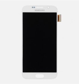 Galaxy S6 Digitizer/LCD, White with Logo - Premium