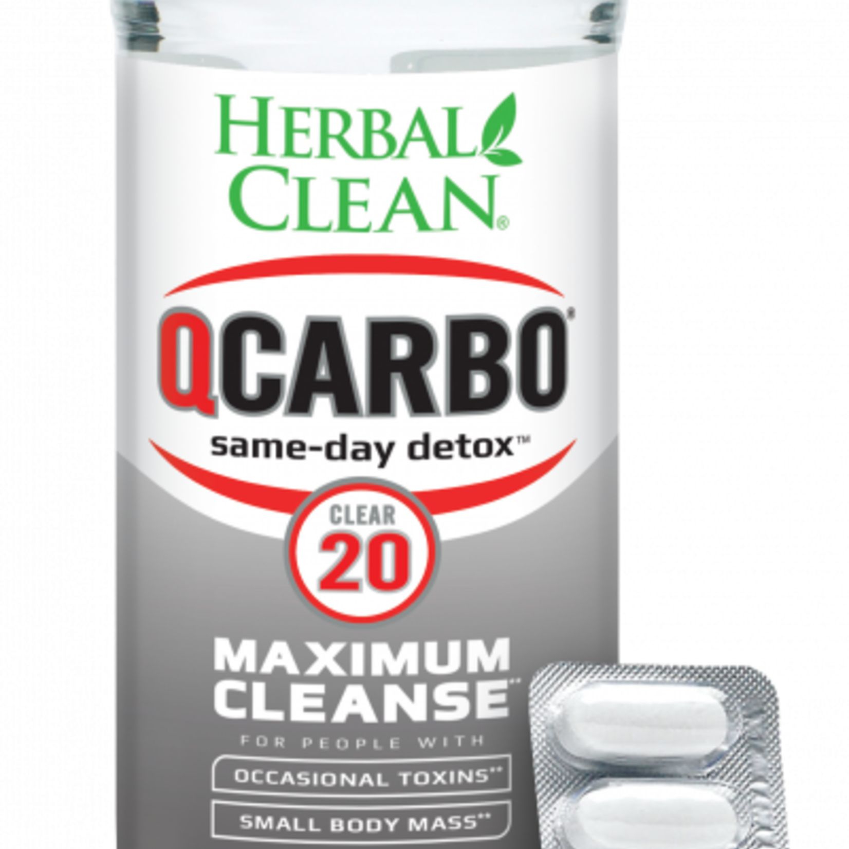 Herbal Clean QCarbo20 Clear Same-Day Detox 20oz (Discontinued)