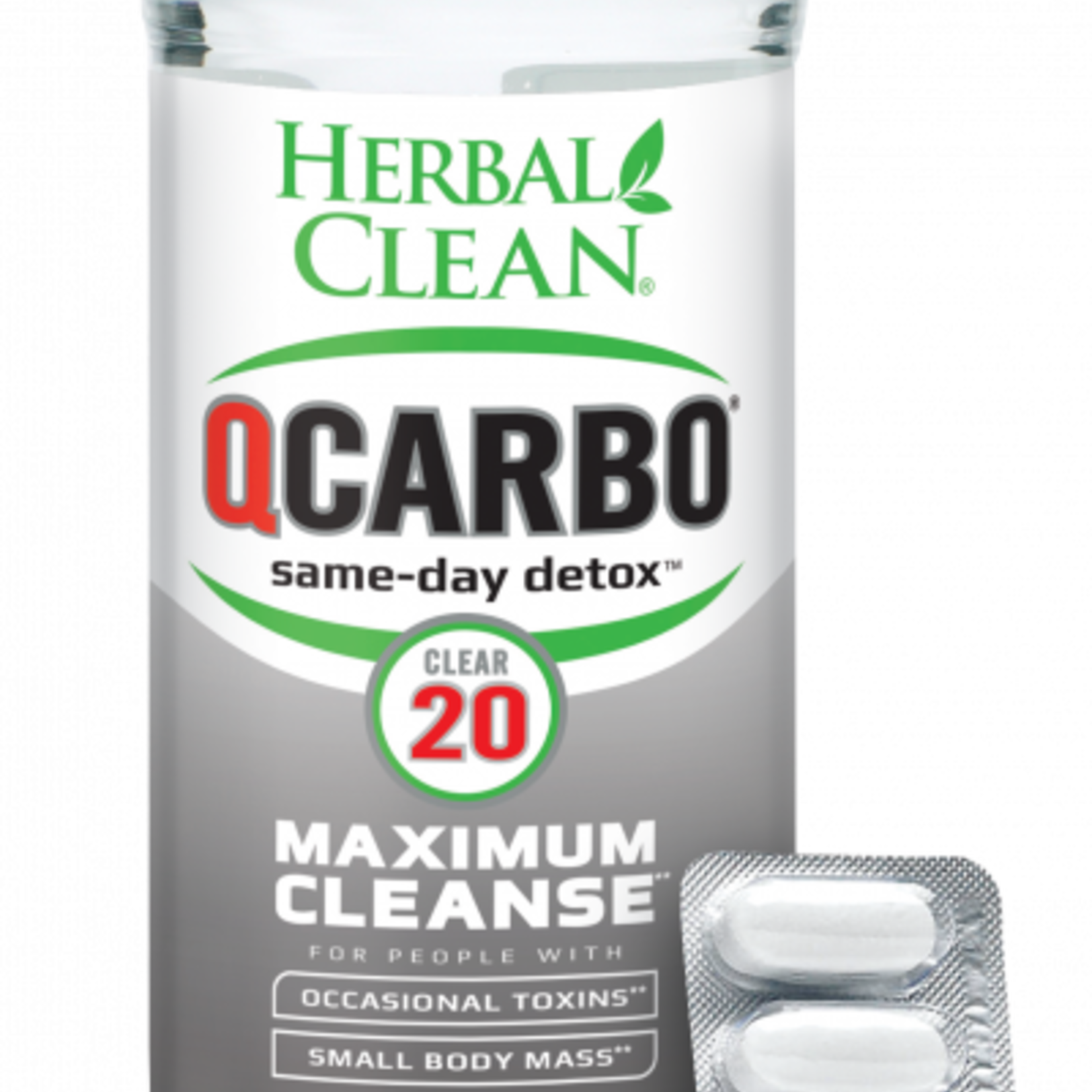Herbal Clean QCarbo20 Clear Same-Day Detox 20oz (Discontinued)