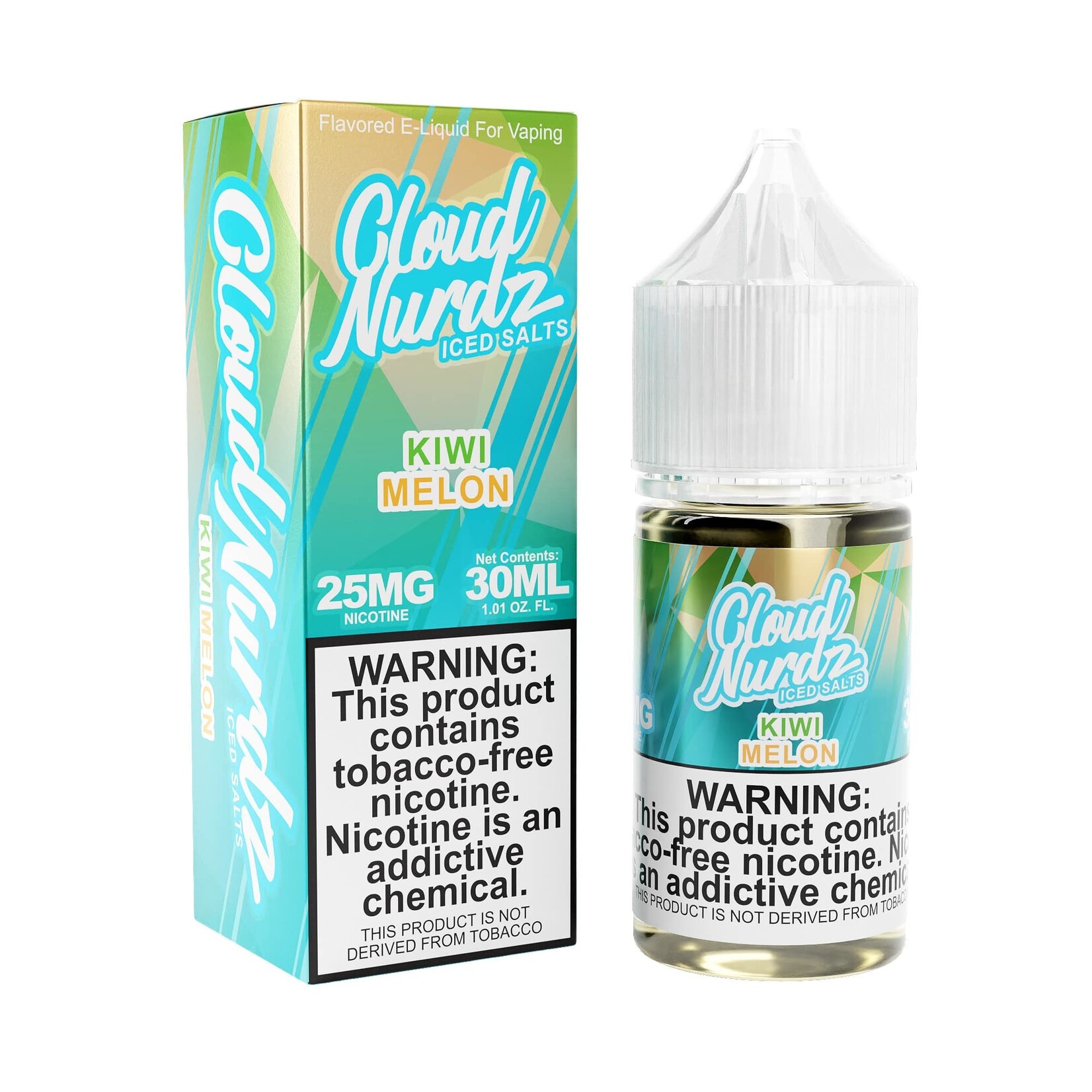 Cloud Nurdz Salt Kiwi Melon Iced - Cloud Nurdz Salt