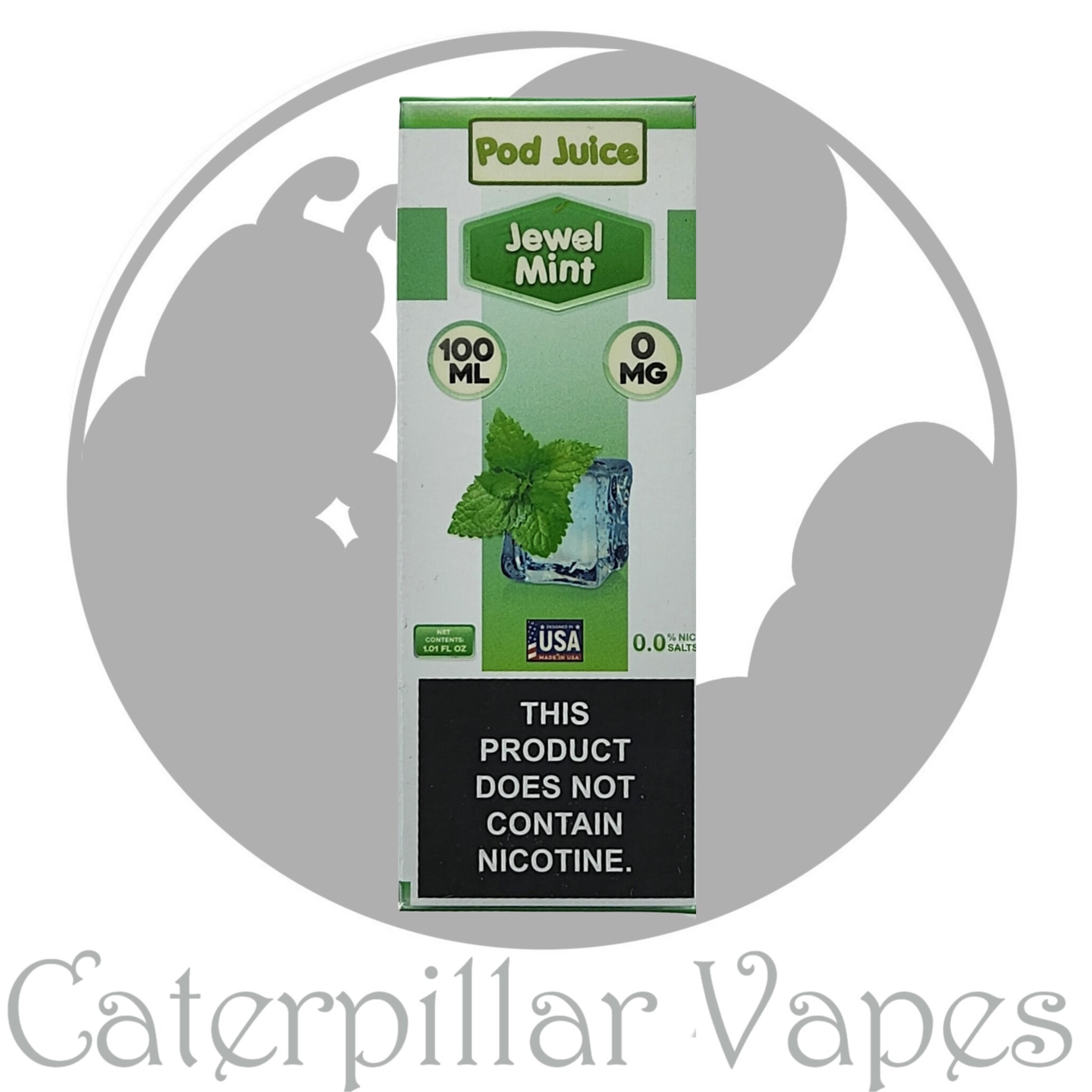 Jewel Mint Pod Juice 100mL Caterpillar Vapes