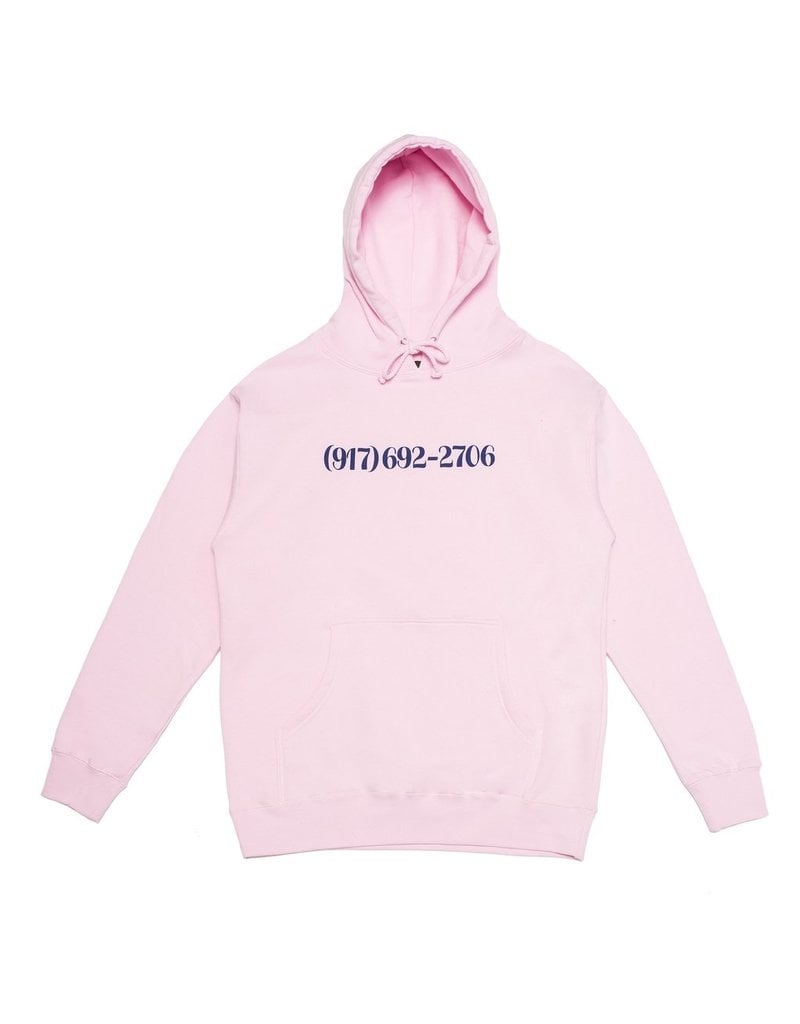 powder pink hoodie