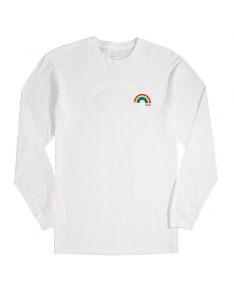 vans rainbow sweatshirt in white