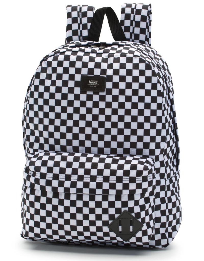 old skool checkerboard backpack