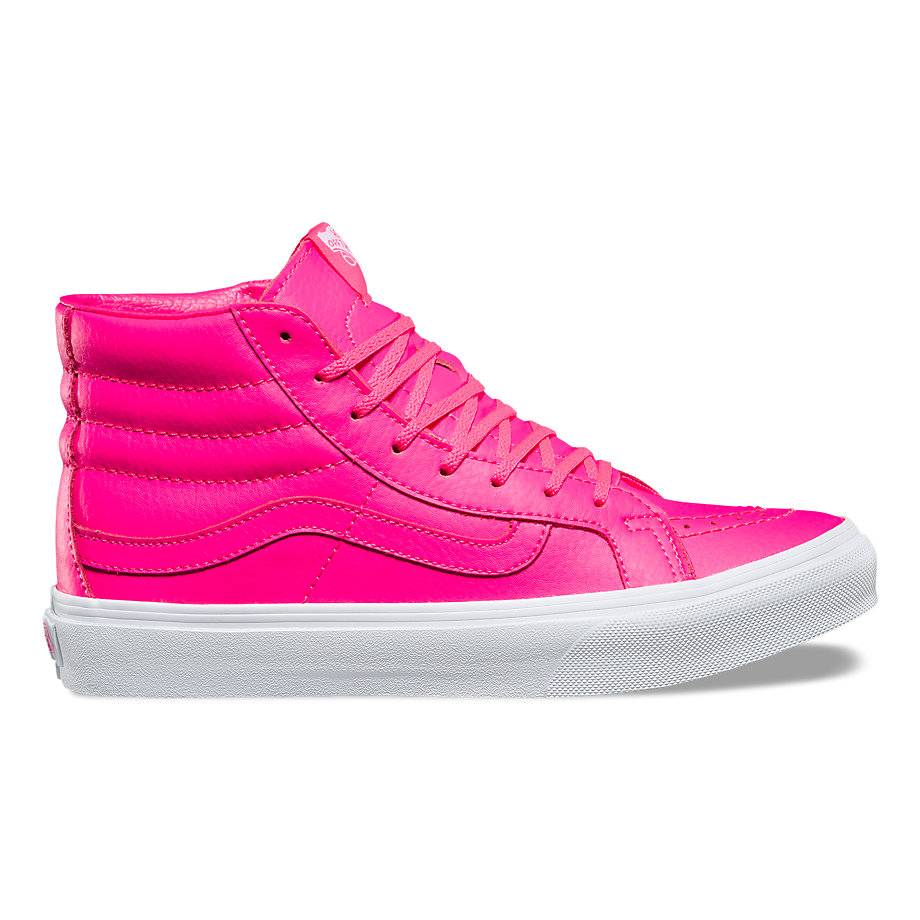Vans Sk8-Hi Slim Shoes Neon Pink 