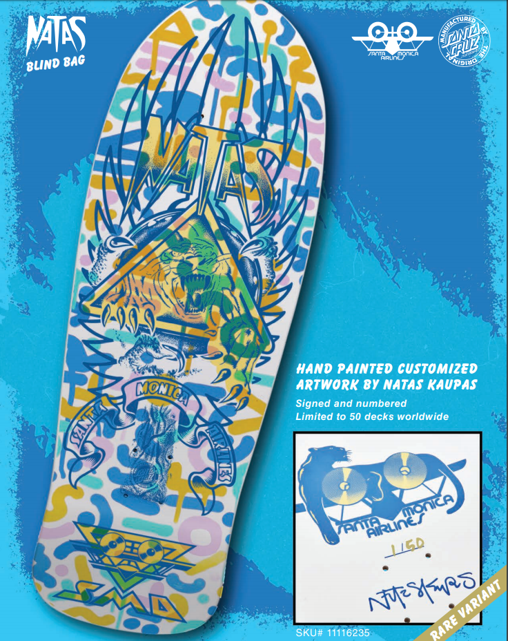 Santa Cruz SMA Natas Kaupas Hand Painted decks limited editon collector board