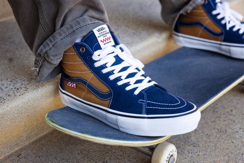 Vans Reynolds old skool shoes navy golden brown