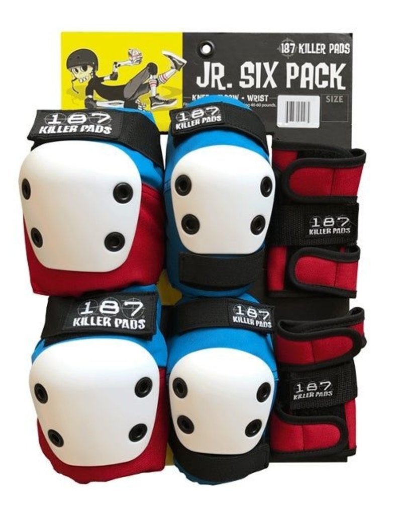187 187 Six Pack Pad Set Junior (Red/ White/ Blue)