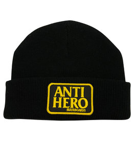 Anti Hero Anti Hero Reserve Patch Cuff Beanie Black/Yellow