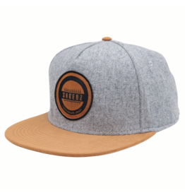 Shredz Shredz Shredded Wheat Flat Brim Hat (grey heather/suede)