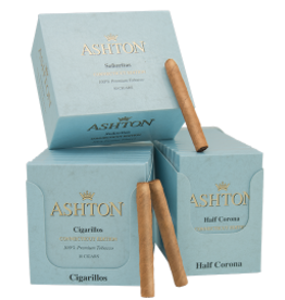 Ashton ASHTON CONNECTICUT BLUE HALF CORONA 10CT packs Box