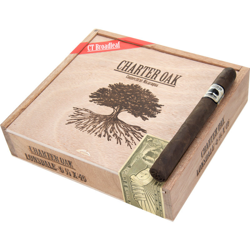 FOUNDATIONS CIGAR CO. CHARTER OAK CT BROADLEAF MADURO TORO 6X52 20CT BOX