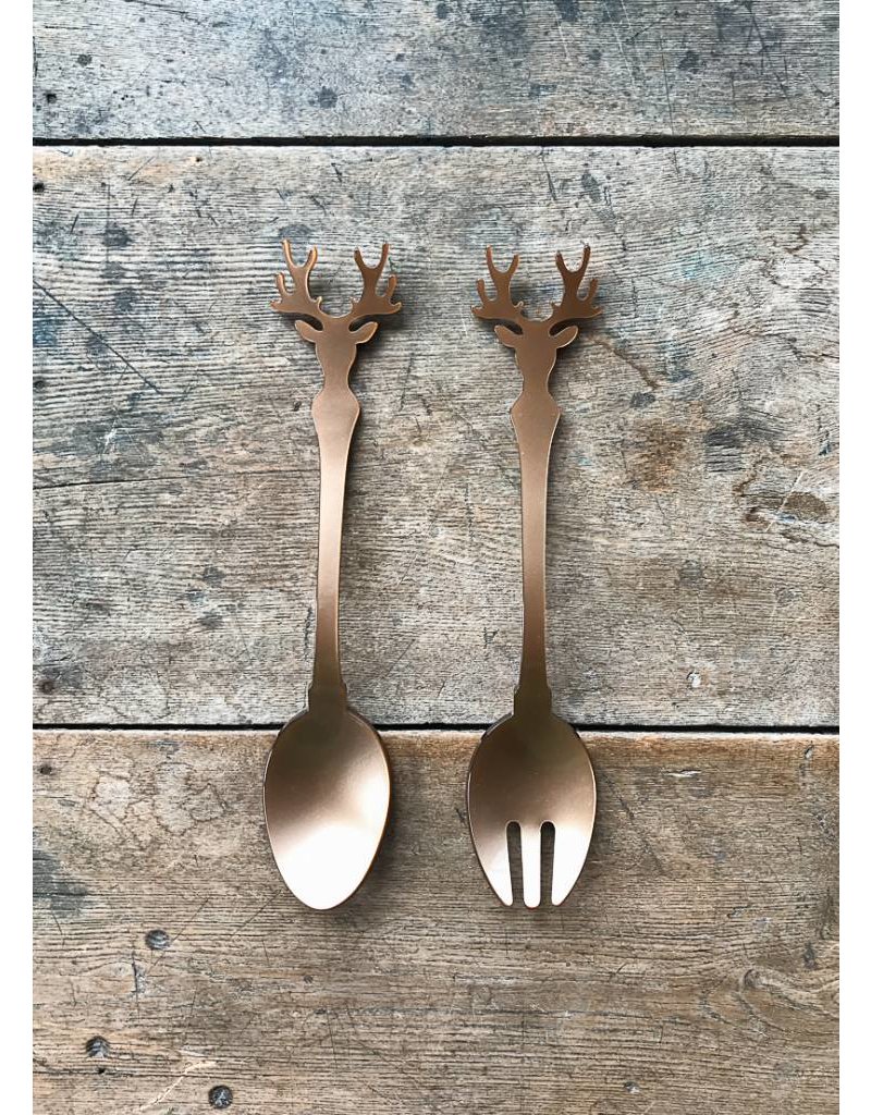 The Birch Store Deer Silhouette Salad Servers