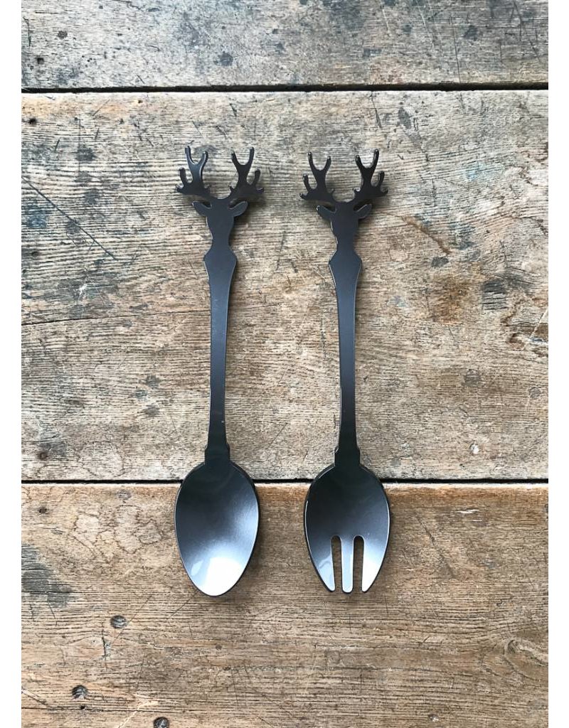 The Birch Store Deer Silhouette Salad Servers