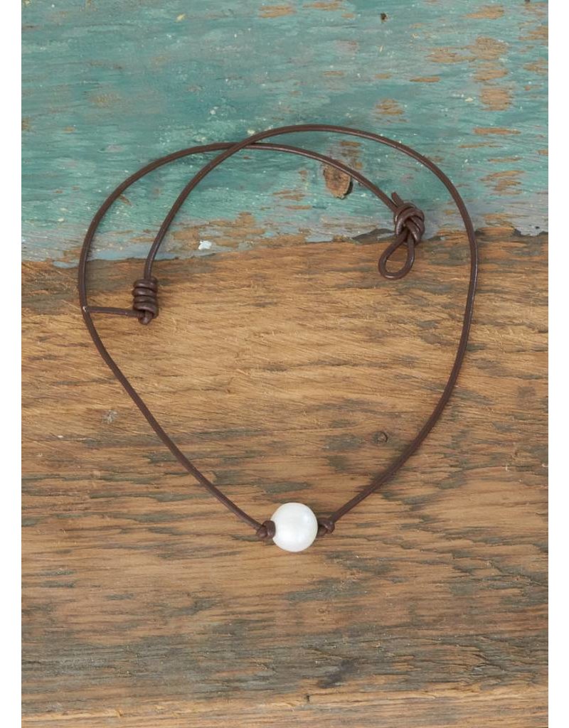 The Birch Store Single White Pearl Necklace