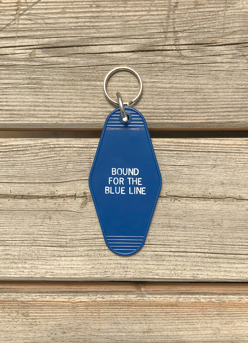 The Birch Store Key Tag Blue Line