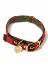 The Birch Store Red Buffalo Wool & Canvas Collar